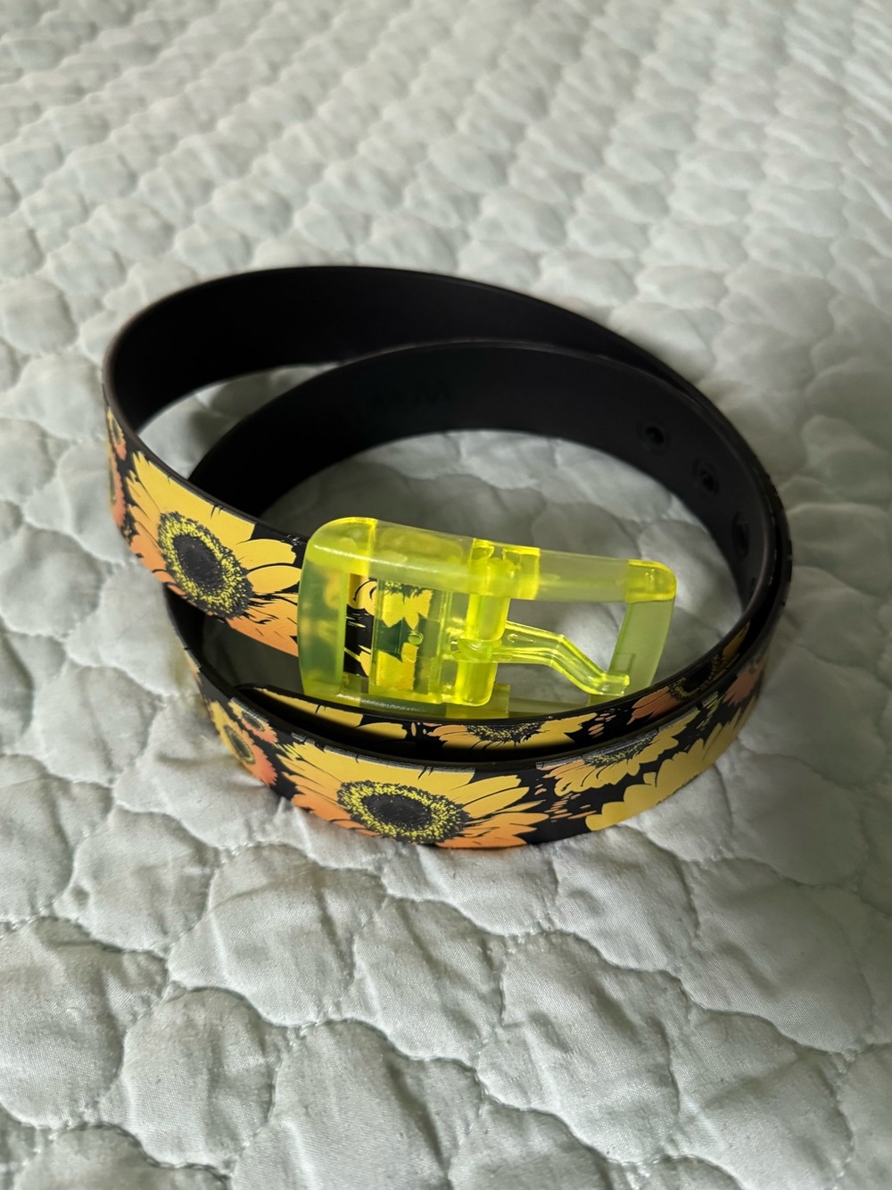 C4  Sunflower Belt with Neon Buckle
